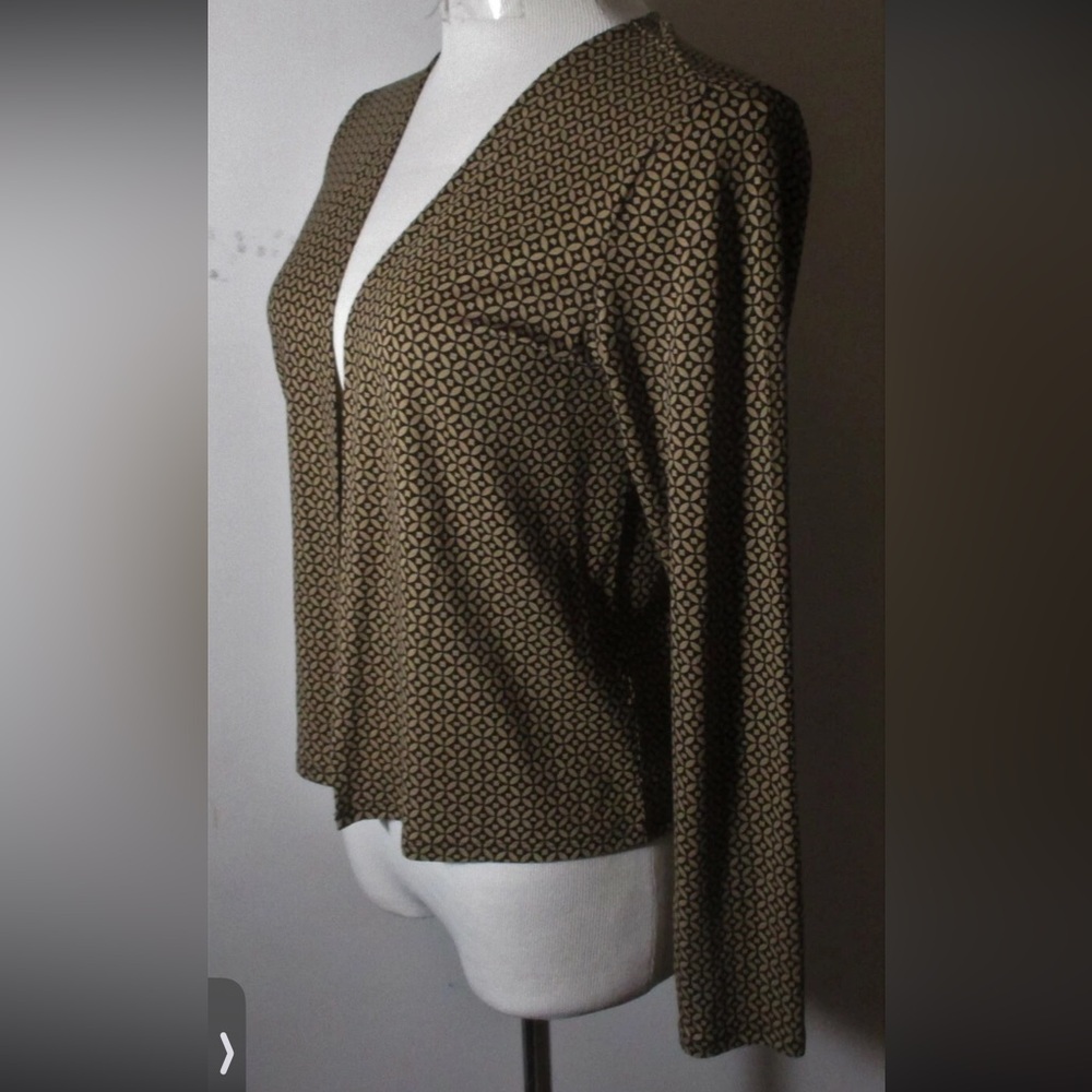 J. Jill Black and Tan Open-Front Cardigan - Picture 8 of 9